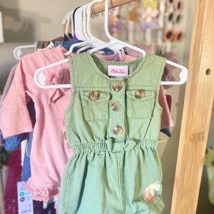 Green Button-Up Romper